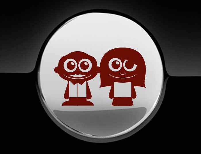 Adorable Parents Fuel Cap Car Sticker