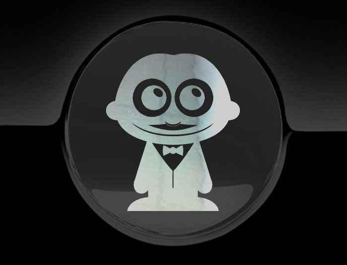 Adorable Waiter Fuel Cap Car Sticker