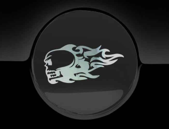 Flaming Skull Fuel Cap Cover Car Sticker