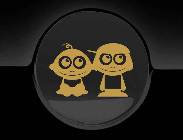 Adorable Children Fuel Cap Car Sticker