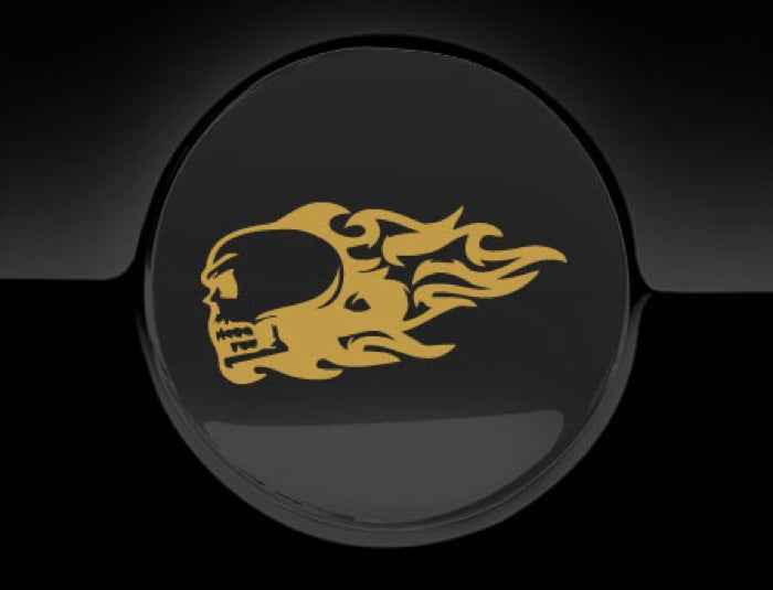 Flaming Skull Fuel Cap Cover Car Sticker
