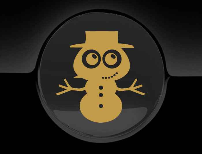 Adorable Snowman Fuel Cap Car Sticker