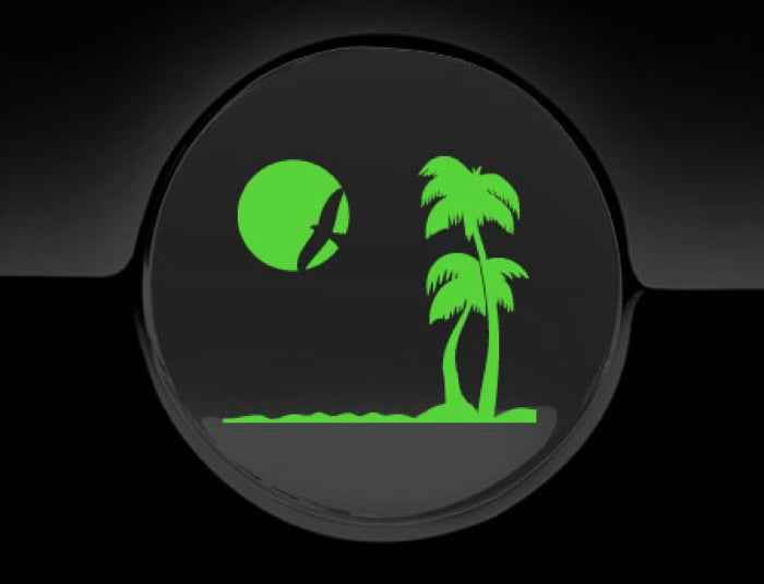 Paradise Beach Fuel Cap Cover Car Sticker