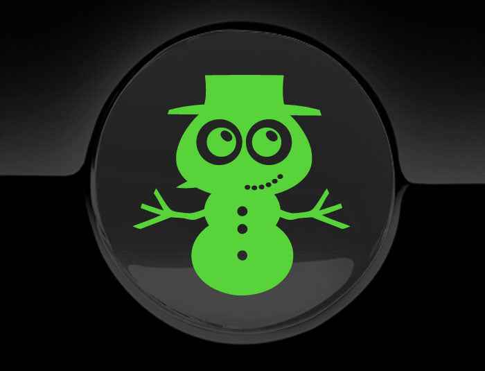 Adorable Snowman Fuel Cap Car Sticker