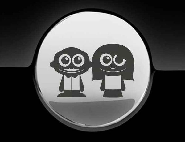 Adorable Parents Fuel Cap Car Sticker