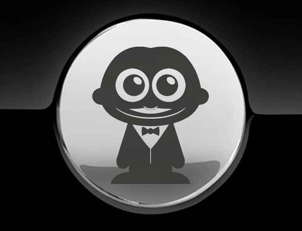 Adorable Waiter Fuel Cap Car Sticker