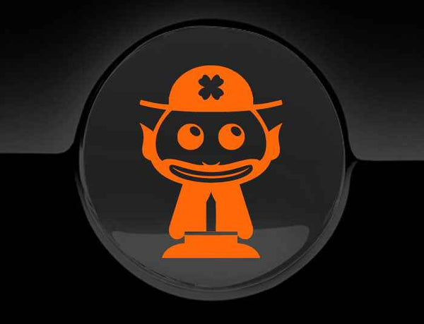 Adorable Leprechaun Fuel Cap Car Sticker