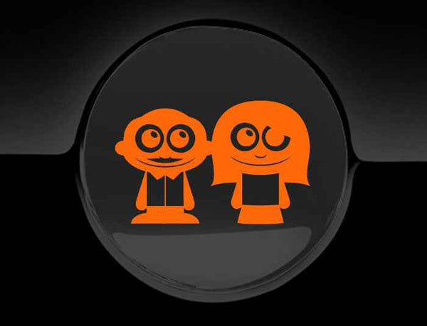 Adorable Parents Fuel Cap Car Sticker