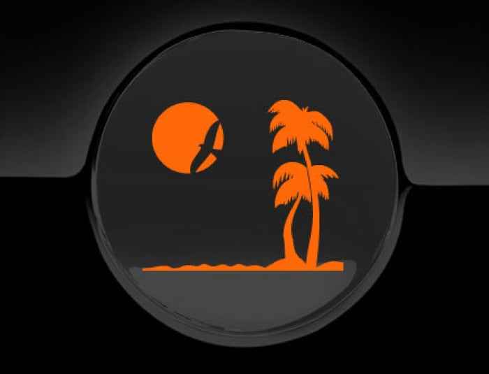 Paradise Beach Fuel Cap Cover Car Sticker