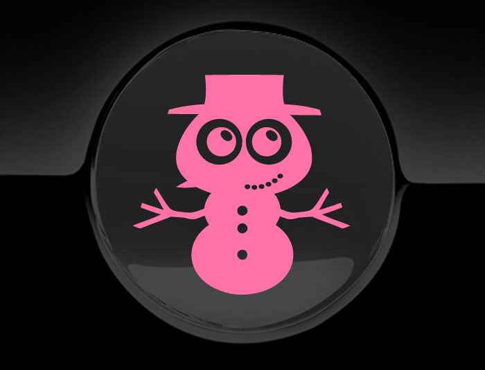 Adorable Snowman Fuel Cap Car Sticker