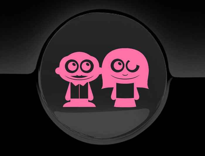 Adorable Parents Fuel Cap Car Sticker