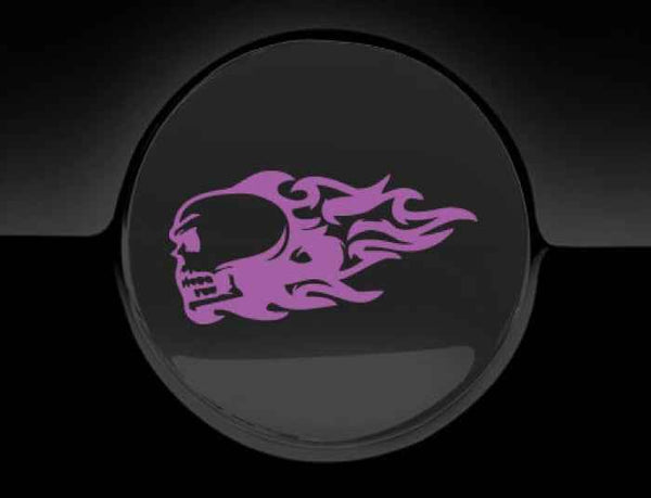 Flaming Skull Fuel Cap Cover Car Sticker