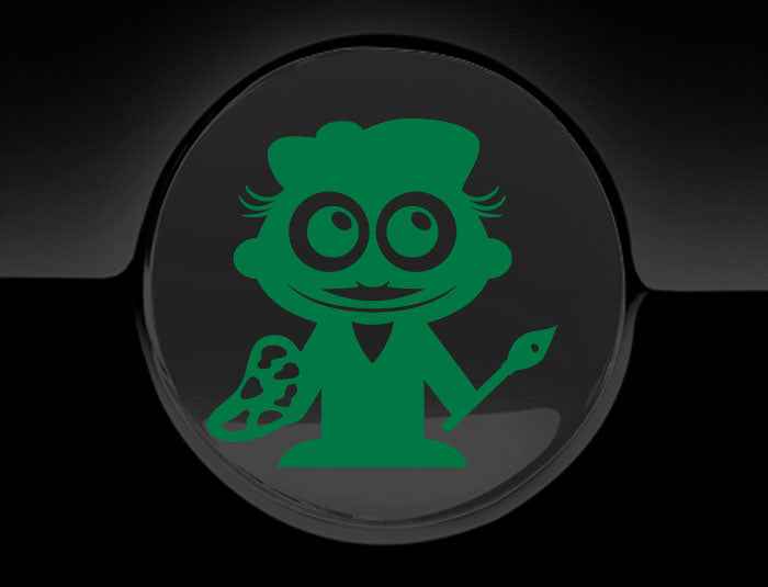 Adorable Artist Fuel Cap Car Sticker