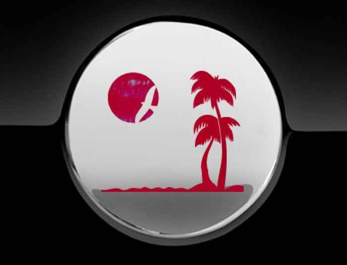 Paradise Beach Fuel Cap Cover Car Sticker