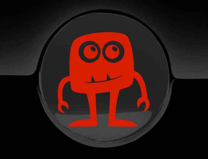 Adorable Monster Fuel Cap Car Sticker