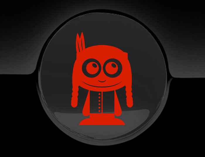 Adorable Indian Fuel Cap Car Sticker