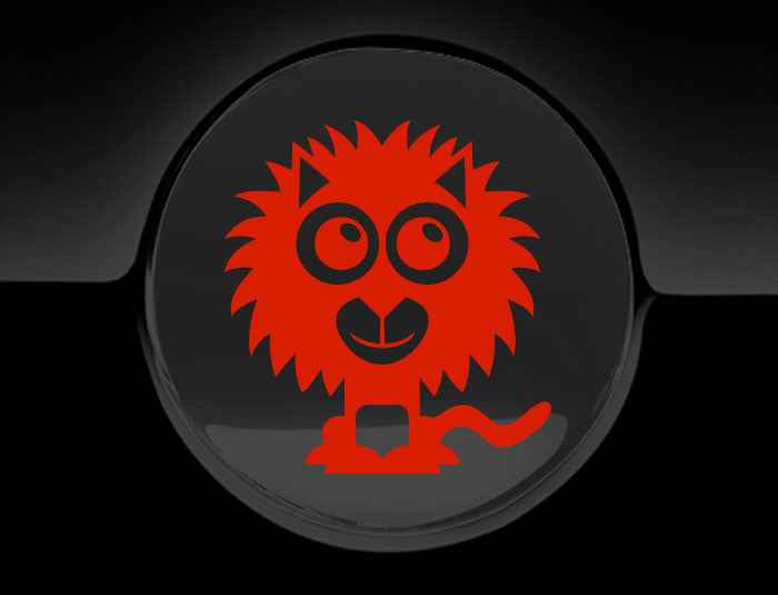Adorable Lion Fuel Cap Car Sticker