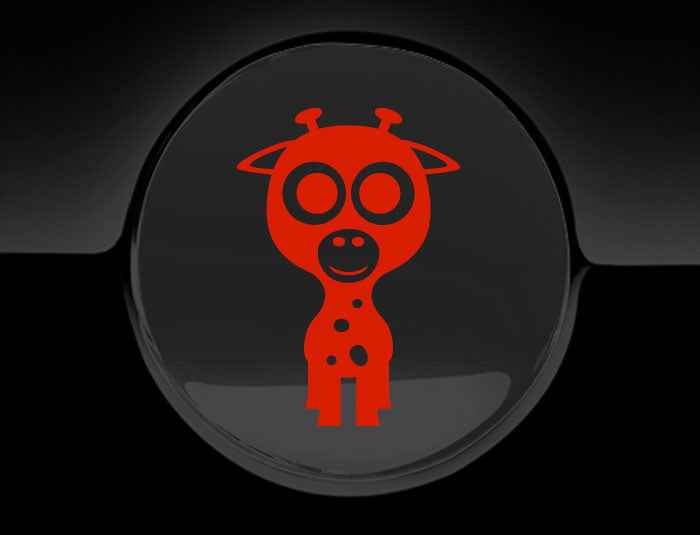 Adorable Giraffe Fuel Cap Car Sticker