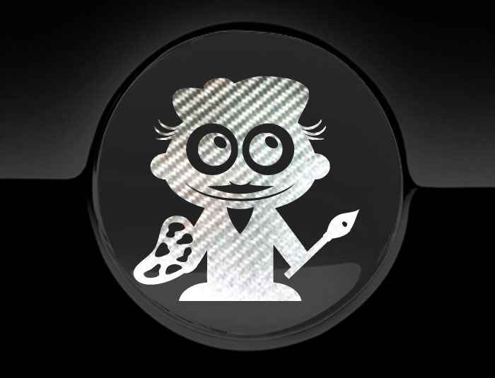 Adorable Artist Fuel Cap Car Sticker