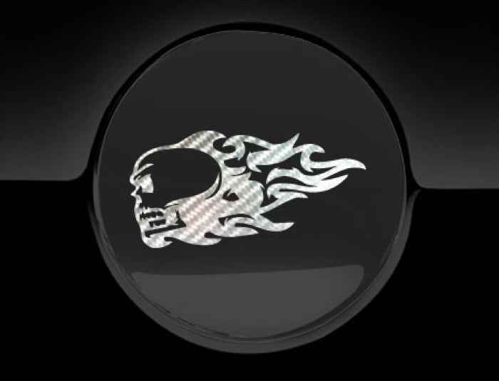 Flaming Skull Fuel Cap Cover Car Sticker