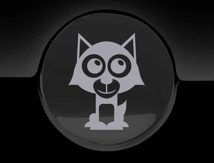 Adorable Wolf Fuel Cap Car Sticker