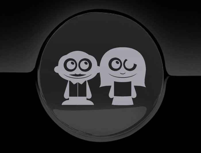 Adorable Parents Fuel Cap Car Sticker