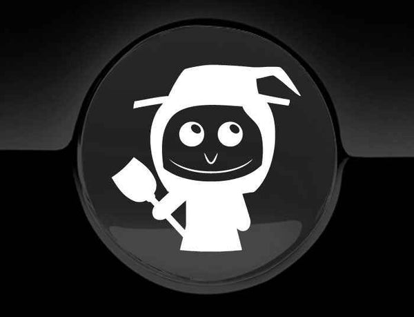 Adorable Witch Fuel Cap Car Sticker