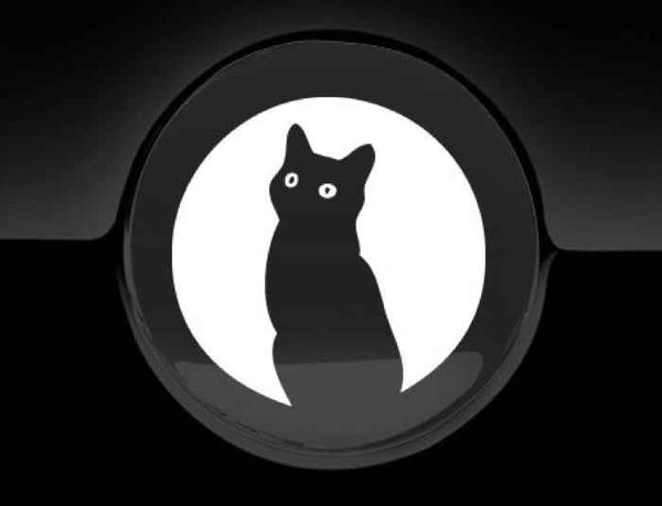 Moon Cat Fuel Cap Cover Car Sticker