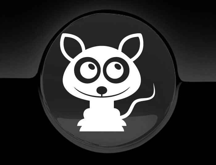 Adorable Rat Fuel Cap Car Sticker