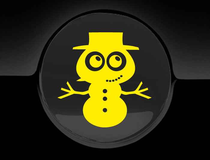Adorable Snowman Fuel Cap Car Sticker