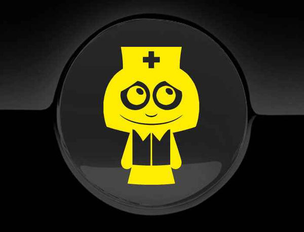 Adorable Nurse Fuel Cap Car Sticker