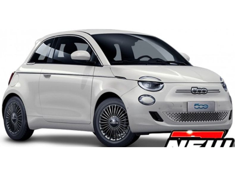 Fiat 500e white - 1:24 Scale Model Car