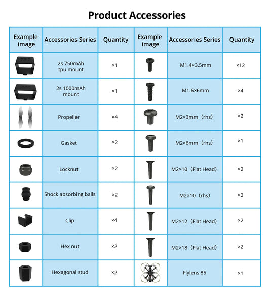 Flylens 85 2s Brushless Whoop Moonlight PNP