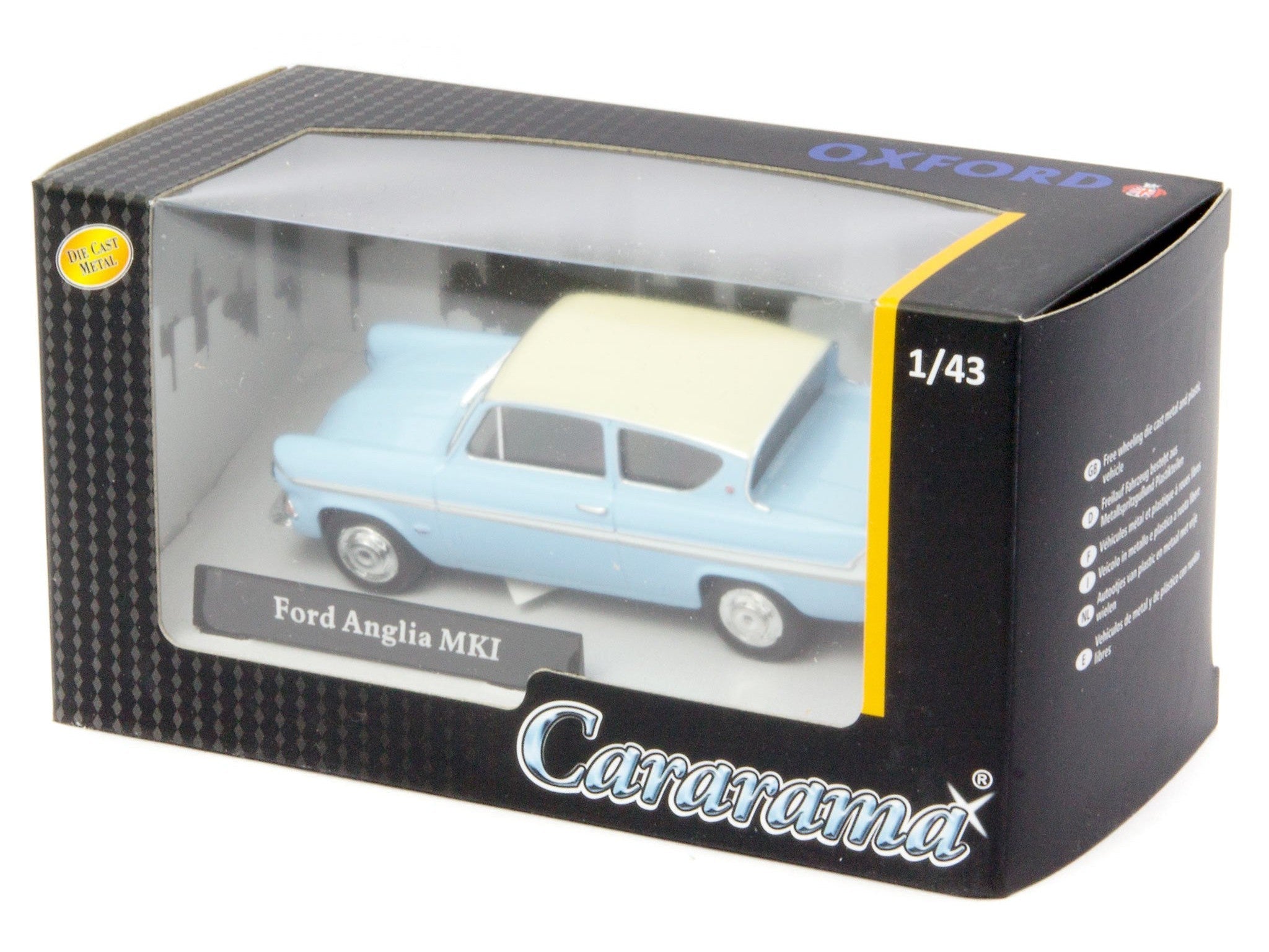 Ford Anglia 105E Pompadour Blue - 1:43 Scale Model Car