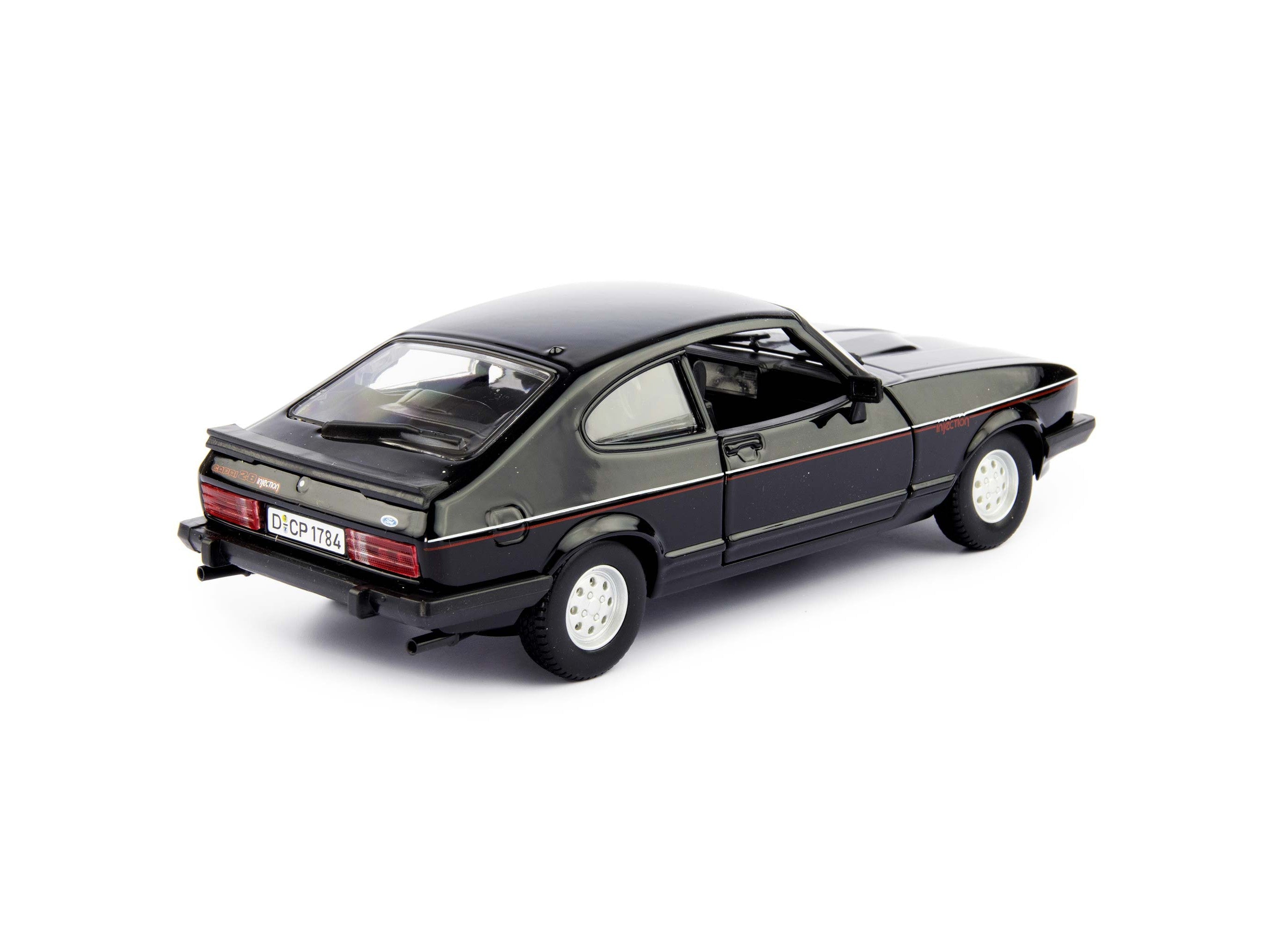 Ford Capri 2.8i 1982 black- 1:24 Scale Model Car
