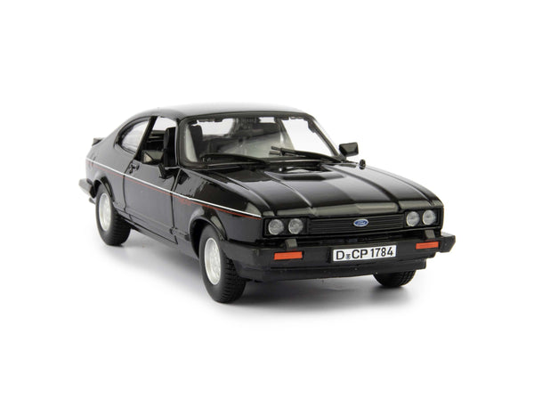 Ford Capri 2.8i 1982 black- 1:24 Scale Model Car