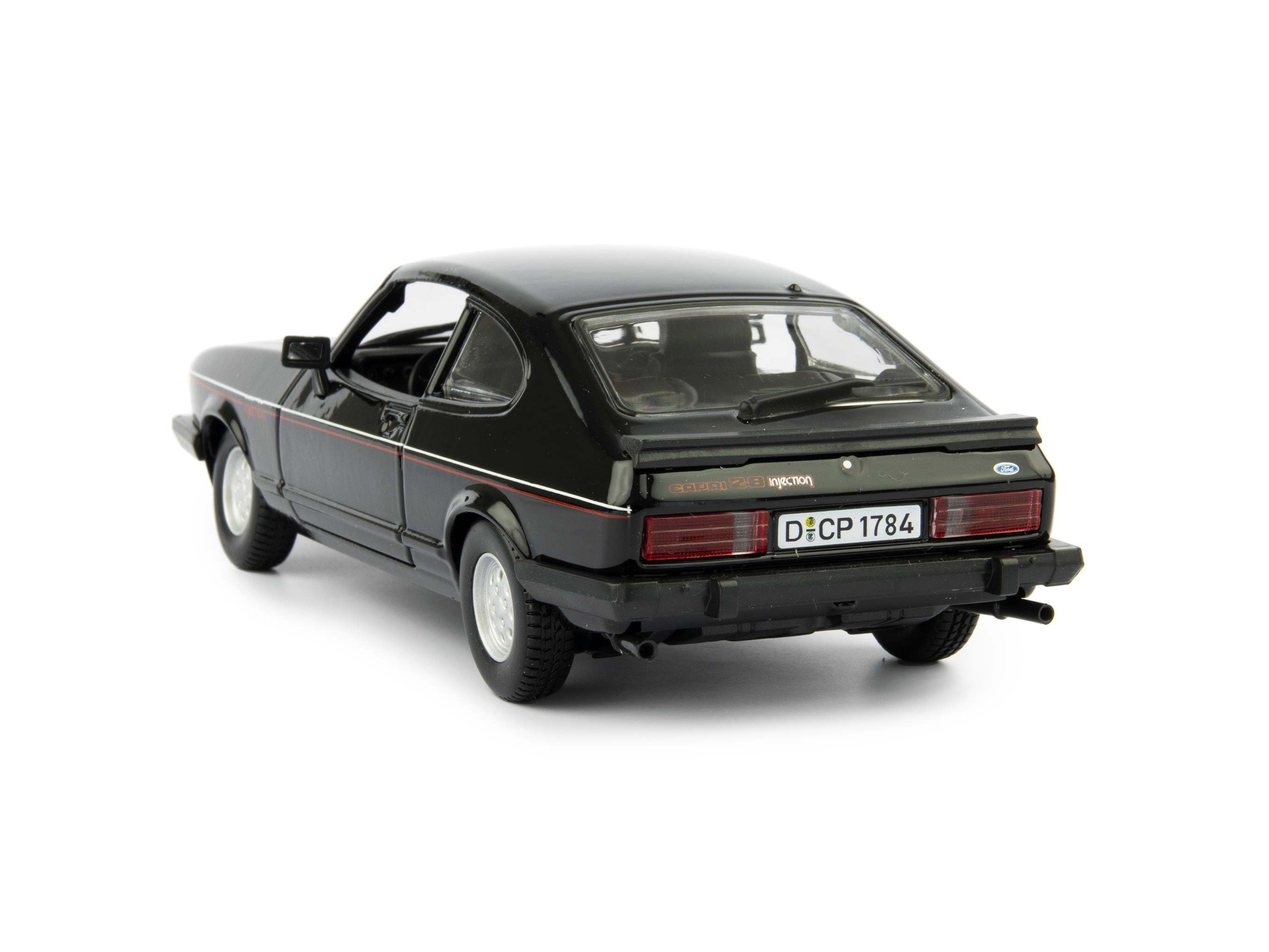 Ford Capri 2.8i 1982 black- 1:24 Scale Model Car