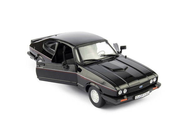Ford Capri 2.8i 1982 black- 1:24 Scale Model Car