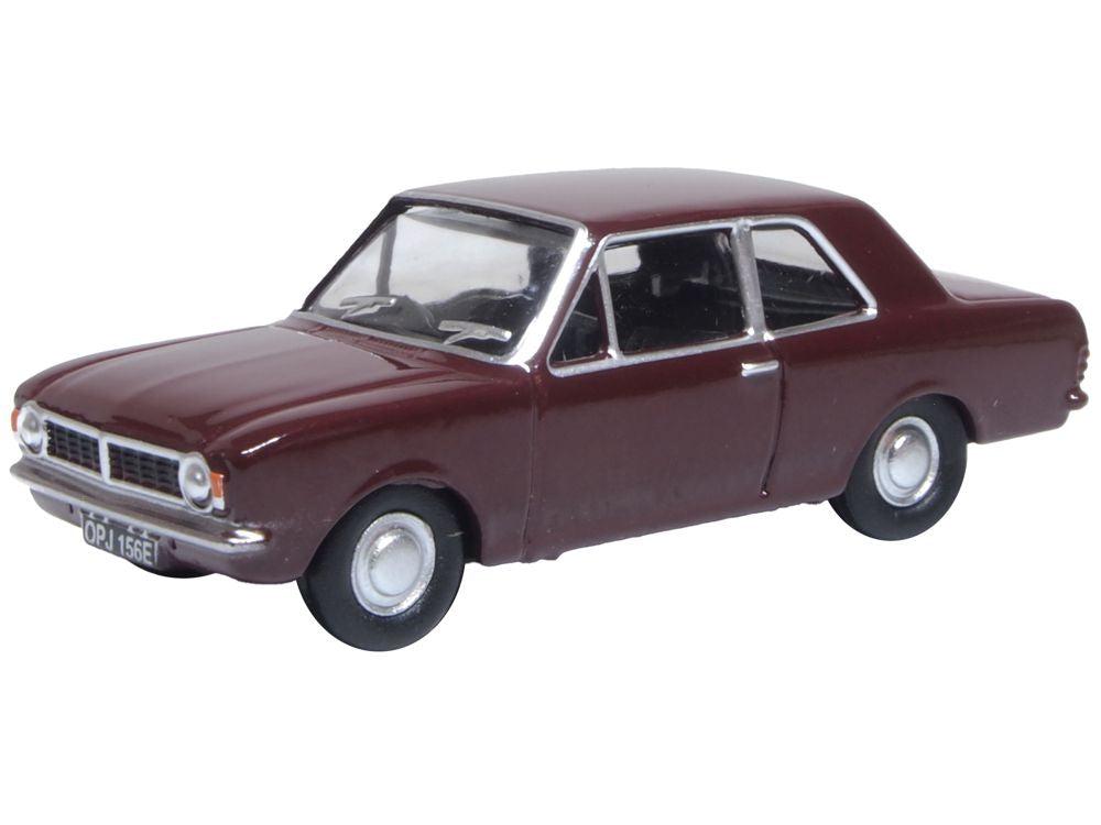 Ford Cortina Mk2 Black Cherry 1:76 Scale Oxford Diecast Model