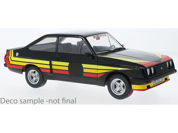 Ford Escort Mk2 RS2000 X Pack Black with Zakspeed Decals 1:18 Scale Diecast Model Car Group