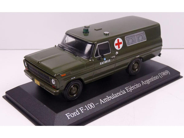 Ford F-100 Ambulancia ejercito Argentio (1969)  (Argentina Spec.) 1:43 Scale Diecast Model