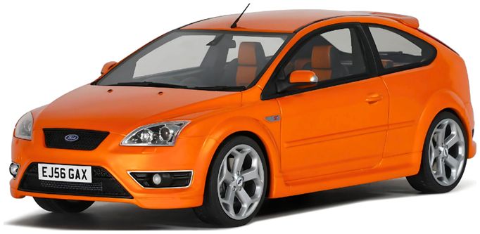 Ford Focus Mk2 ST 2.5 2006 (RHD) Electric Orange 1:18 Scale OttOmobile Resin Model