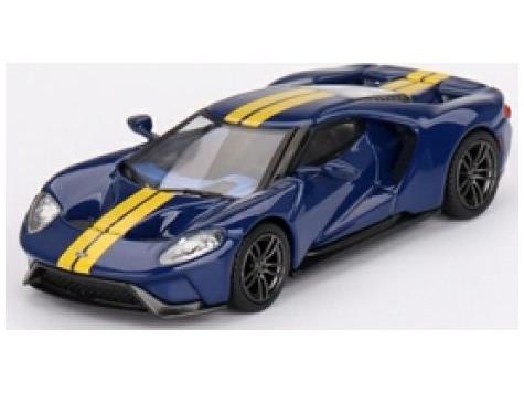 Ford GT Sunoco Blue (LHD) 1:64 Scale MINI GT Diecast Model