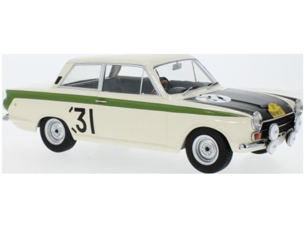 Ford Lotus Cortina Mk1 #31 J Ickx G Staepelaere Marathon de la Route 1966 1:18 Scale Diecast Model Car Group