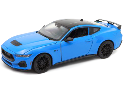 Ford Mustang 2024 blue - 1:24 Scale Model Car
