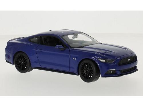 Ford Mustang GT 2015 Blue 1:24 Scale Welly Diecast Model