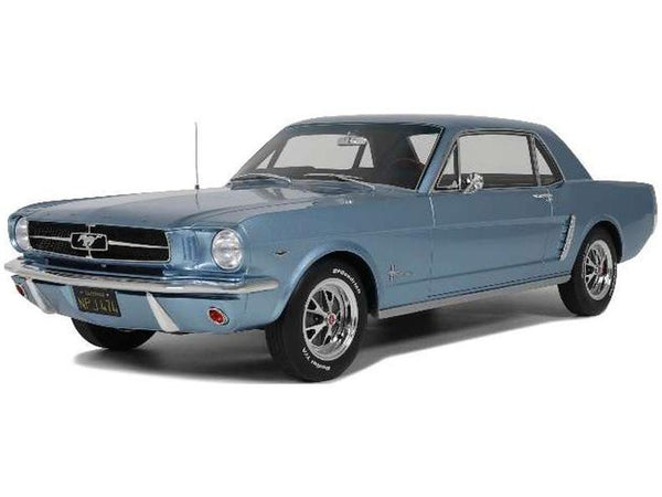 Ford Mustang V8 Hard Top 1965 Silver Blue Pony 1:12 Scale OttOmobile Diecast Model