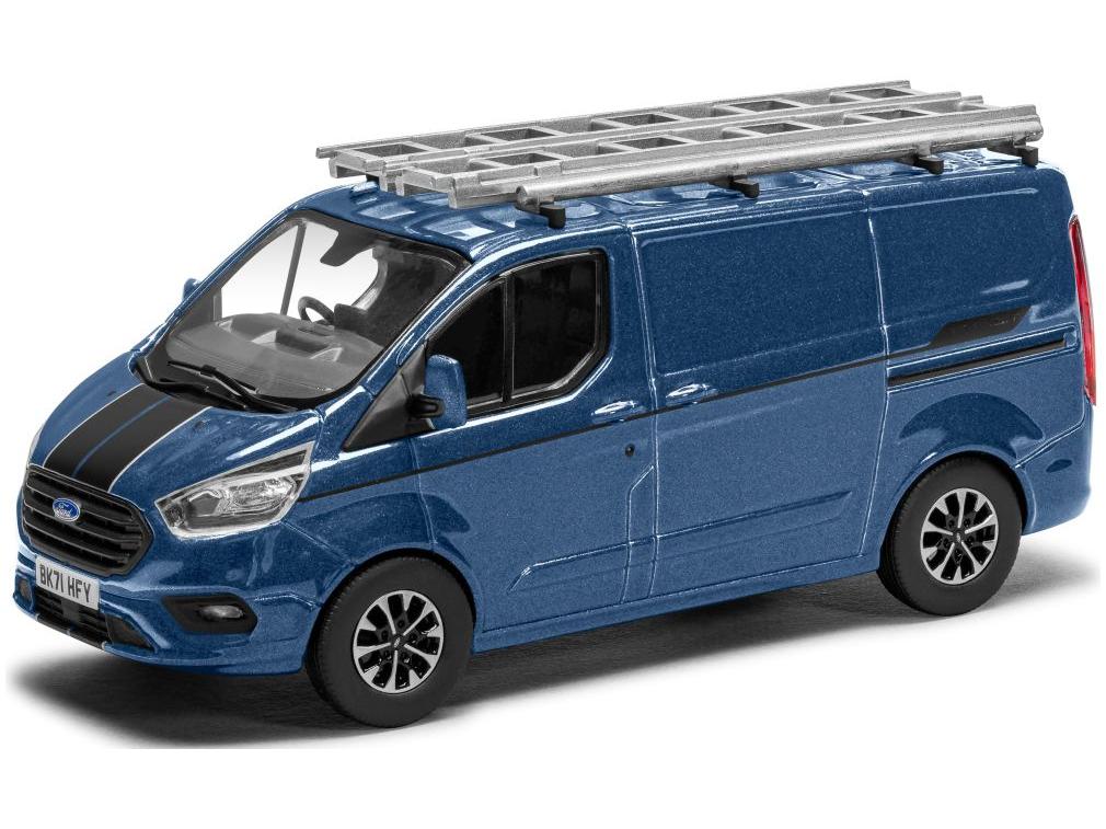 Ford Transit Custom Sport  Chrome Blue 1:43 Scale Corgi Vanguards Diecast Model