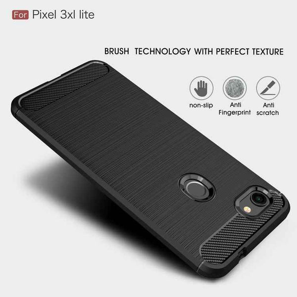 Brushed Texture Carbon Fiber Shockproof TPU Case for Google Pixel 3XL Lite, For Google Pixel 3XL Lite