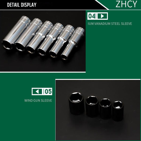 121 In 1 Multi-function Car Repair Combination Toolbox Ratchet Wrench Set, 121 In 1